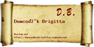 Demcsák Brigitta névjegykártya