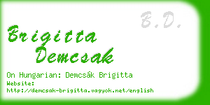 brigitta demcsak business card